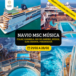 GRUPO COM GUIA - NAVIO MSC MÚSICA